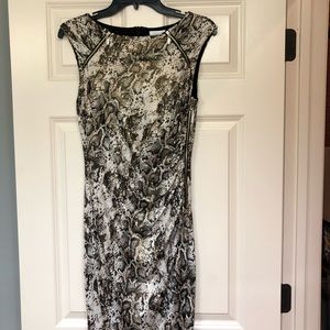 Fitted Snake Print Cache Dress